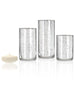 Yummi Candles - 3" Floating Candles and Silver Metallic Cylinders Ivory