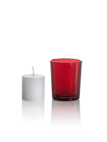 10 Hour Votive Candles And Candle Holders Ruby Red