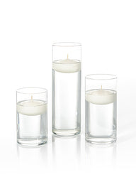 36 Floating Candles and Cylinder Vases