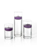 Yummi Candles - 12 Floating Candles and Cylinder Vases