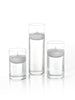 Yummi Candles - 18 Floating Candles and Cylinder Vases