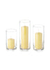 Yummi Candles - 36 Slim Pillar Candles and Cylinder Vases