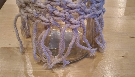 Vase Glass Macrame - each