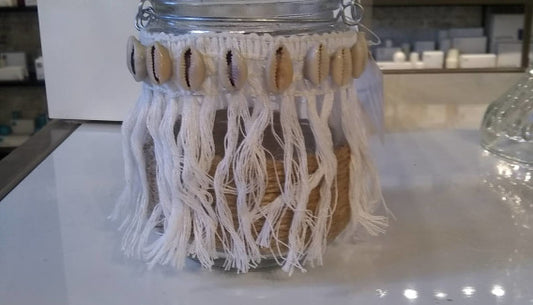 Vase Glass Macrame 2 Tones - each